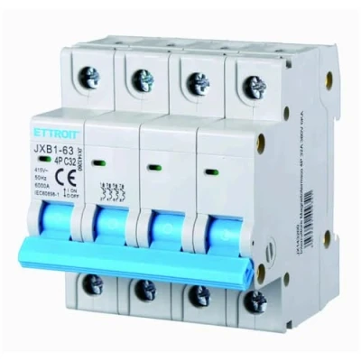 Immagine di Interruttore magnetotermico 4P, occupa 4 moduli, 380V 415V, 32A C32, curva C, 6KA 6000A