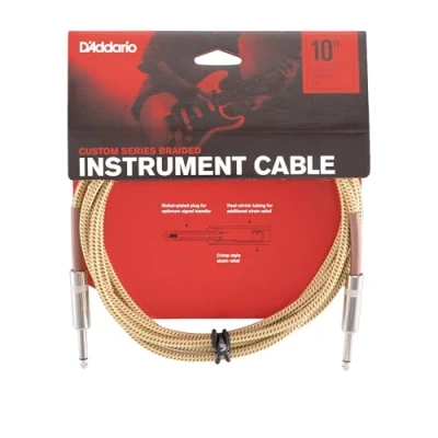 Immagine di D&#039;Addario Custom Series Cavo intrecciato per strumenti, tweed, 3 m