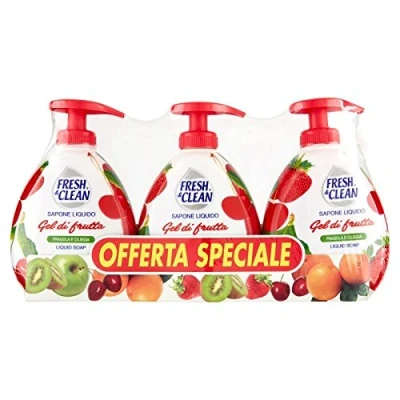 Immagine di Fresh &amp; Clean Sapone Liquido Gel Di Frutta Fragola E Ciliegia 3 X 300 ml
