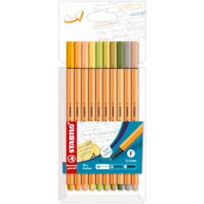Immagine di Fineliner STABILO point 88 Astuccio da 10 Soft Colors Colori assortiti