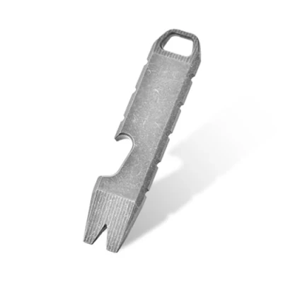 Immagine di Barra Leva EDC,Mini Strumento Portachiavi Multifunzione in Titanio con Apribottiglie e Chiave per Accessori Campeggio Attività All&#039;aperto