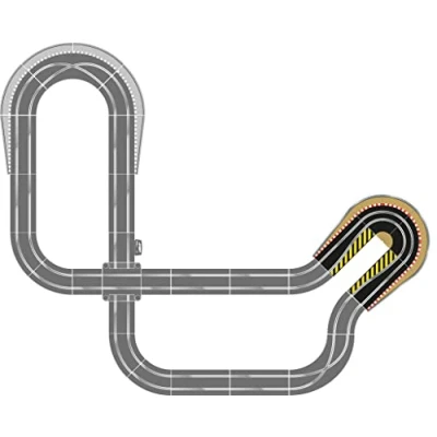 Immagine di Scalextric Pacchetto Accessori Pista Curva a forcina, Colore Nero, C8195