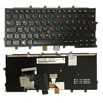 Immagine di Gintai Tastiera Tedesca QWERTZ retroilluminata per Lenovo ThinkPad X230S, X240, X240S, X250, X260, X270, A275 04X0189 04X0227 0C43994 0C44032 CS13XBL 84D0 Keyboard Backlit Laptop