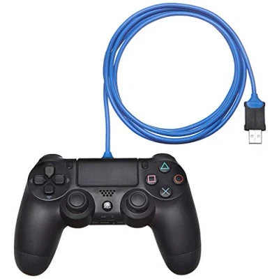 Immagine di Amazon Basics Micro USB A Cavo di ricarica per controller PlayStation 4, 1,82 m, blu