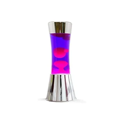 Immagine di I TOTAL Lava Lamp Magma/Lava Silver Base, Rounded (Viola/Rosa)