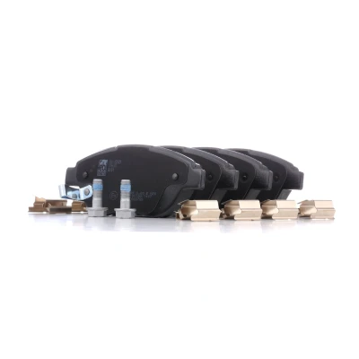 Immagine di FEBI BILSTEIN 16630 Kit pastiglie freno Assale anteriore con segnalatore acustico usura materiale di fissaggio OPEL: Corsa D Hatchback, FIAT: 500L