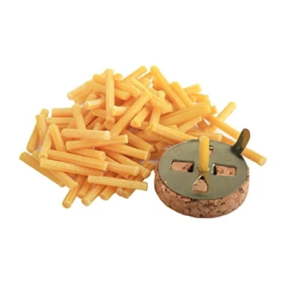 Immagine di NKlaus 2 pezzi SET 10g (circa 80 pezzi) stoppino per lampada a olio in vera cera d&#039;api e 1x porta galleggiante da 3cm 40804