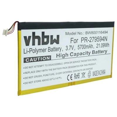Immagine di vhbw batteria compatibile con Acer Iconia A5008, One 10 B3 A20, A30, Tab A3 A40 tablet (5700mAh, 3,7V, Li Poly)
