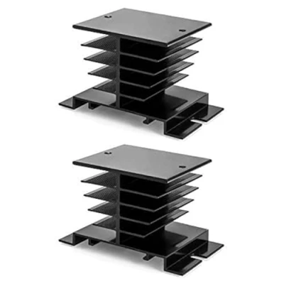 Immagine di QWORK® 2 Pezzi Relè a Stato Solido SSR dissipatore in alluminio, di calore per 10A, 25A, 40A (2 Pezzi)