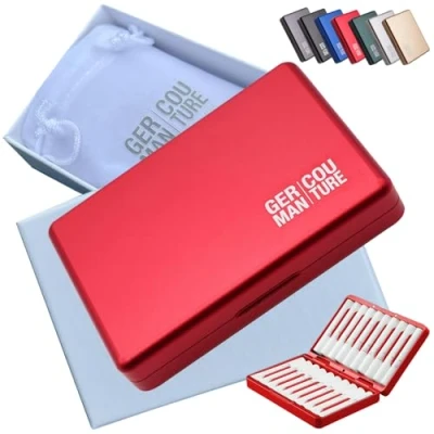 Immagine di GC [8 colori] premium case di classe extra compatibile con Iqos 3 Heets e Terea bastoni portasigarette accessorio in pregiato alluminio, Rosso