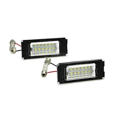 Immagine di AUTOSTYLE Set di luci targa a LED su misura compatibile con Mini One/Cooper/S/Cabrio/Coupe/Roadster R56/R57/R58/R59 2006 2014, nero