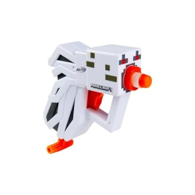 Immagine di Nerf MicroShots Mini Blaster, Design Minecraft Ghast Mob, Include 2 Freccette Ufficiali Elite, Manico Estraibile, Multicolore, Small, F4417EU4