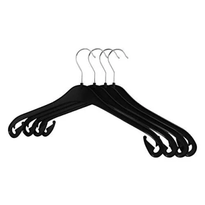Immagine di RSR Hangers Grucce NA 47 cm Appendini in Plastica, 20 pezzi, per Camicette, Appendi Grucce, Appendiabiti Colore Nero