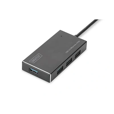 Immagine di Digitus DA 70240 1 4 Porte Hub USB 3.0 Contenitore in metallo Nero