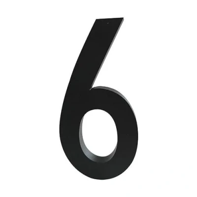 Immagine di Design Letters Decorativo di Lettere della casa &amp; Numero acciaio inossidabile 5 10 cm Porta civico Nero Cartello Viti montaggio e nastro venduti separatamente