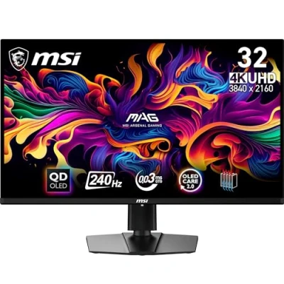 Immagine di MSI MAG 321UPX QD OLED Monitor Gaming 31.5&quot; 4K UHD Pannello Quantum Dot (3840 x 2160), 240Hz/0.03ms, 99% DCI P3, Display HDR True Black 400 DP 1.4a, HDMI 2.1, USB Type C
