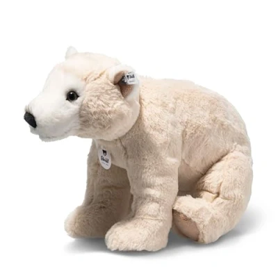 Immagine di Steiff peluche Teddies for Tomorrow Siro Orso polare, simpatico con occhi in plastica, per bambini, ragazzi e ragazze, 30 cm, bianco, 062575