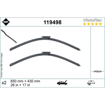 Immagine di Spazzola tergi Swf 119498 anteriore Spazzole flat blade CITROËN: C4 II Cactus