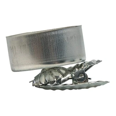 Immagine di Rayher 25209606 Portacandele a clip, in metallo, 4 pezzi, colore: argento, cm di diametro, con confezione da pezzi