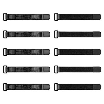 Immagine di Trilancer Cinghie Elastiche con Strisce Antiscivolo, 23 x 3 cm (10 Pezzi) Heavy Duty Robuste Multiuso a Strappo per Cavi, Prolunghe, Tubi, Bicicletta, Giarrettiere Reggi Pantaloni, Garage