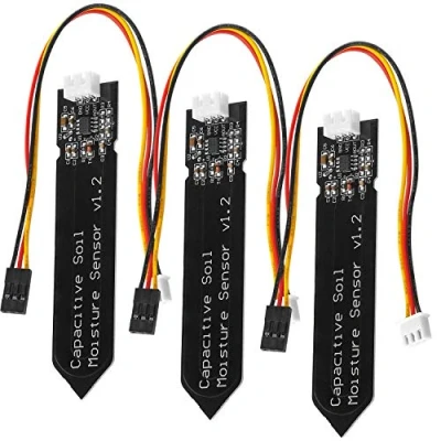 Immagine di AZDelivery 3 x Sensore di Misurazione Umidità del Suolo Igrometro Modulo Capacitivo V1.2 compatibile con Arduino incluso un E Book!