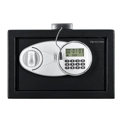 Immagine di Genie Hand Cassaforte di Deposito con Serratura B Class, Anti Bounce System, Display Digitale e Alimentore Esterno Backup (Piccola)