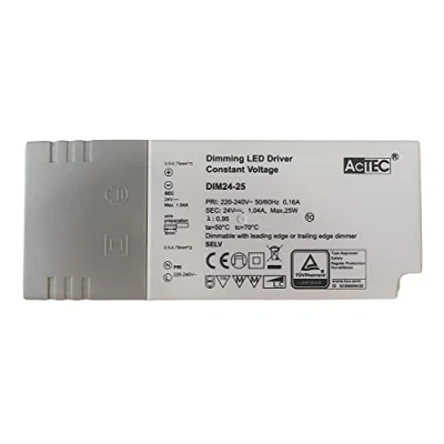 Immagine di Alimentatore Trasformatore Dimmerabile Con Triac Dimmer 24V 25W, Direttamente Su AC 220V Taglio Di Fase, Voltaggio Costante Per Striscia Led