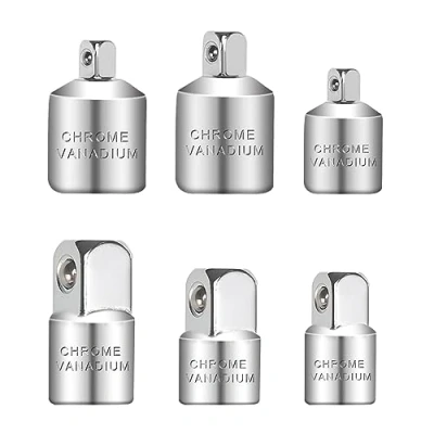 Immagine di Set Di Adattatori,6 Pezzi Adattatore per Bussola Socket Ratchet Converter, Adattatori Chiave a Cricchetto da 1/4 3/8, 3/8 1/4, 1/2