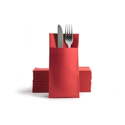 Immagine di Alvotex CHIC Airlaid 50 tovaglioli usa e getta, in tessuto, 39 x 40 cm, colore: rosso