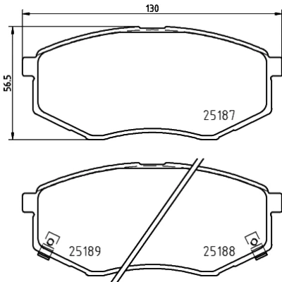 Immagine di HELLA 8DB 355 037 981 Kit pastiglie freno con contatto segnalazione usura accessori KIA: Optima / K5 Sedan