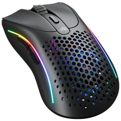 Immagine di Glorious gaming Model D 2 Mouse da senza fili erg., superlegg. 66 g, durata batt. 210 h, sens. ottico 26.000, 6 tasti programm., ciclo vita 80 milioni clic, sparatutto, MMO, MOBA Nero