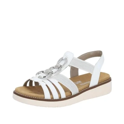 Immagine di Remonte D2073, Sandali Donna, Bianco Argento 80, 38 EU