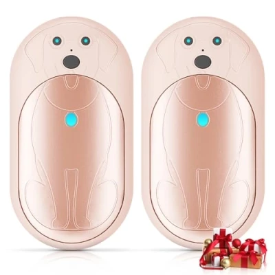 Immagine di Lepwings Scaldamani Elettrico Portatile, Ricaricabile USB Riutilizzabile 2 in 1 con 3 Livelli, 20 Ore di Calore Duraturo, Batteria 3000 mAh*2, Caldo Regalo Invernali per all&#039;Aperto Rosa