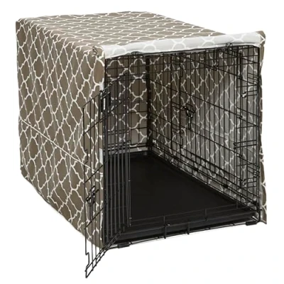 Immagine di MidWest Homes for Pets, copertura per gabbie in tessuto protetto da teflon, privacy e New World lunghe 91,44 cm, adatta a lavatrice/asciugatrice, CVR36T BR, marrone