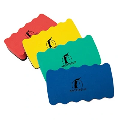 Immagine di Cancellino Magnetico 4 Pack per Lavagne Magnetiche Bianche, Planning e in Ardesia Gomma da Cancellare Set Detergente Casa, Scuola Ufficio