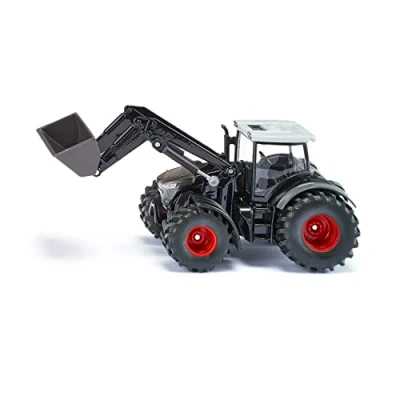 Immagine di siku 1990, Fendt 942 Vario con Caricatore Frontale, Trattore Giocattolo, 1:50, Metallo e Plastica, Nero, Benna Mobile Attacco Posteriore Anteriore