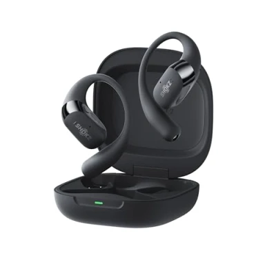 Immagine di SHOKZ NEW OpenFit 2+ Cuffie Open Ear con Audio Dolby, Auricolari Comodi Ganci Morbidi, 48H di Riproduzione, Resistenza all’Acqua IP55, Ricarica Rapida USB C e Wireless, Custodia Inclusa, Nero