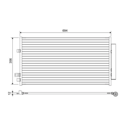 Immagine di VALEO 822638 Condensatore con essiccatore Alluminio 356 JEEP: Renegade SUV