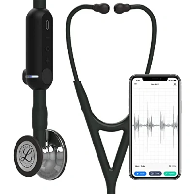 Immagine di 3M Littmann CORE Digital Stetoscopio, Finitura della testina Specchio, tubo nero, Lunghezza complessiva 69 cm, cod. 8869