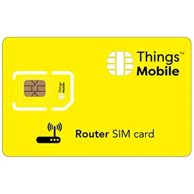 Immagine di SIM Card per ROUTER Things Mobile con copertura globale e rete multi operatore GSM/2G/3G/4G LTE, senza costi fissi, scadenza tariffe competitive, 10 di credito incluso
