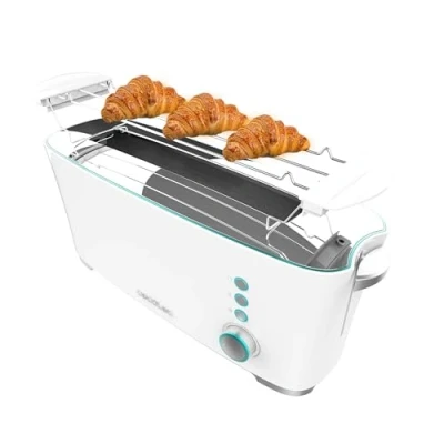 Immagine di Cecotec Toast&amp;Taste Extra W,1000 W di potenza, doppio slot XL per pane spesso, sistema autocentrato, 7 posizioni tostatura, espulsione automatica, raccolta briciole