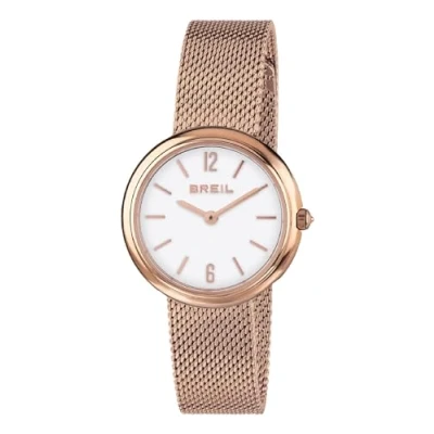 Immagine di Breil Orologio DONNA IRIS quadrante MONO COLORE BIANCO movimento SOLO TEMPO 2 LANCETTE QUARZO e MESH ACCIAIO COLORATO ROSA TW1778