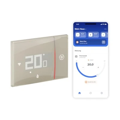 Immagine di Bticino Termostato WiFi intelligente Smarther2 with Netatmo XM8002, Incasso, Sabbia versione professionale