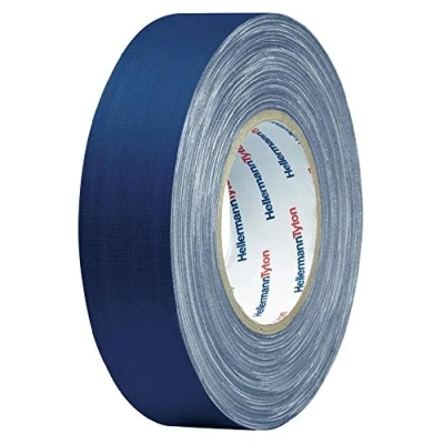 Immagine di Nastro telato HelaTape TEX (L x L) 10 m 19 mm Blu Tessuto in cotone e poliestere HTAPE BU 19X10 HellermannTyton Contenuto: 1 pz.