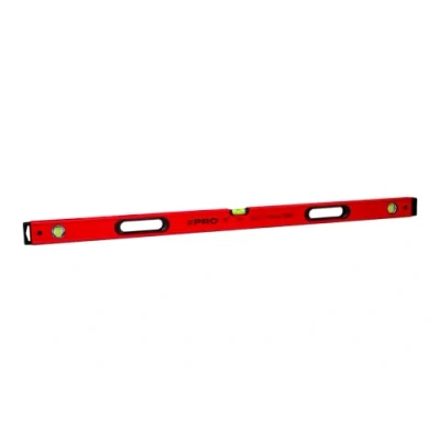 Immagine di PRO900 Heavy Duty Livella a bolla 120cm con Profilo Ergonomico ERS+ (Easy Reading System) e precisa tappi di chiusura antiurto Colore Rosso