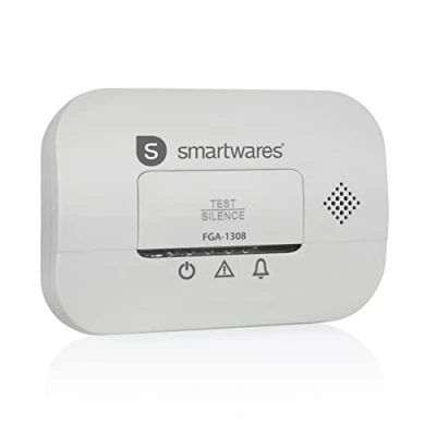 Immagine di Smartwares FGA 13081FR Rilevatore di monossido carbonio, 10 anni, batterie da 3 con spia luminosa e pulsante test