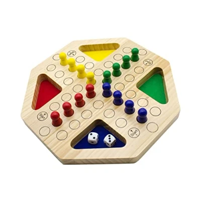 Immagine di GICO Legno Ludo Gioco XL il da tavolo per tutta la famiglia, esecuzione stabile. di società noto grandi e piccini con figure 7957