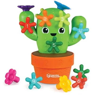 Immagine di Learning Resources Carlos il Cactus Togli e Conta, Giocattoli per bambini in età prescolare di qualità, Abilità fino motorie, Giochi educativi, 16 pezzi, Dai 18 mesi avanti, Multi, LER9125