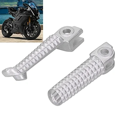 Immagine di Pedane per Moto in Metallo, Pedale Anteriore Metallo con Gradino Adatto Yamaha R1 R6 MT09 MT07 R3 R15 R25 FZ1 FZ6 YZF600 YZF1000