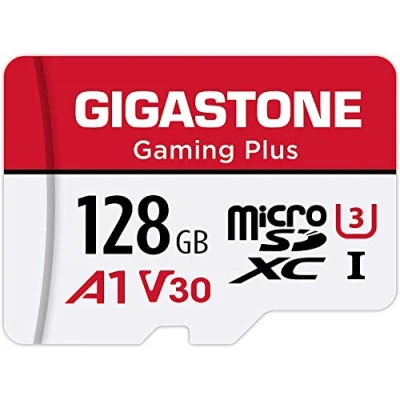 Immagine di Gigastone, scheda di memoria Micro SD da 128 GB, Gaming Plus, MicroSDXC per Nintendo Switch, Wyze, GoPro, Dash Cam, telecamera sicurezza, registrazione video 4K, UHS I A1 U3 V30